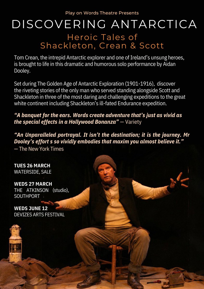 🛷 Next Week - Discovering Antarctica: Heroic Tales of Shackleton, Crean &amp; Scott

Tickets link in bio 📌 #sale #trafford #southport