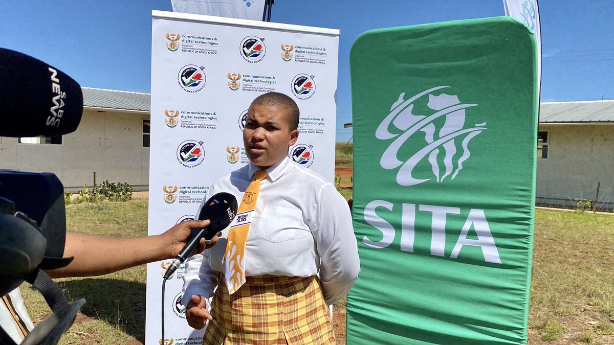 sitasocltd's tweet photo. #ICTforGood
One of the Manzana Senior Secondary School learners shares their thoughts about the handover of the cyber lab facility at their school. #SITACSR #SITACyberlabs #DCDT #DigitalTransformation #ICTforGood https://t.co/Z6xgKEAq3m