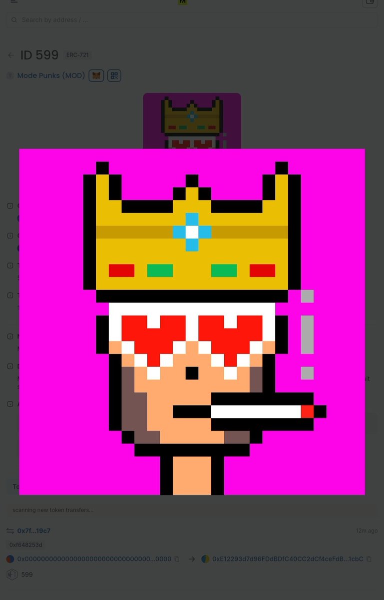 0xMobidrops's tweet image. Minted out 20 #ModePunks on Mode network... These are the first NFTs on Mode chain... I was also able to import the NFTs to my MetaMask wallet...