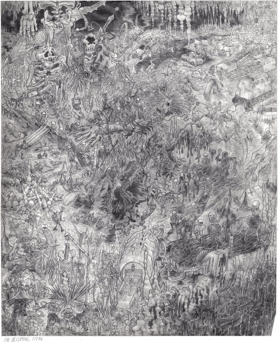 "The Becoming Titan" 
Pencil and paper, 8 days no wifi