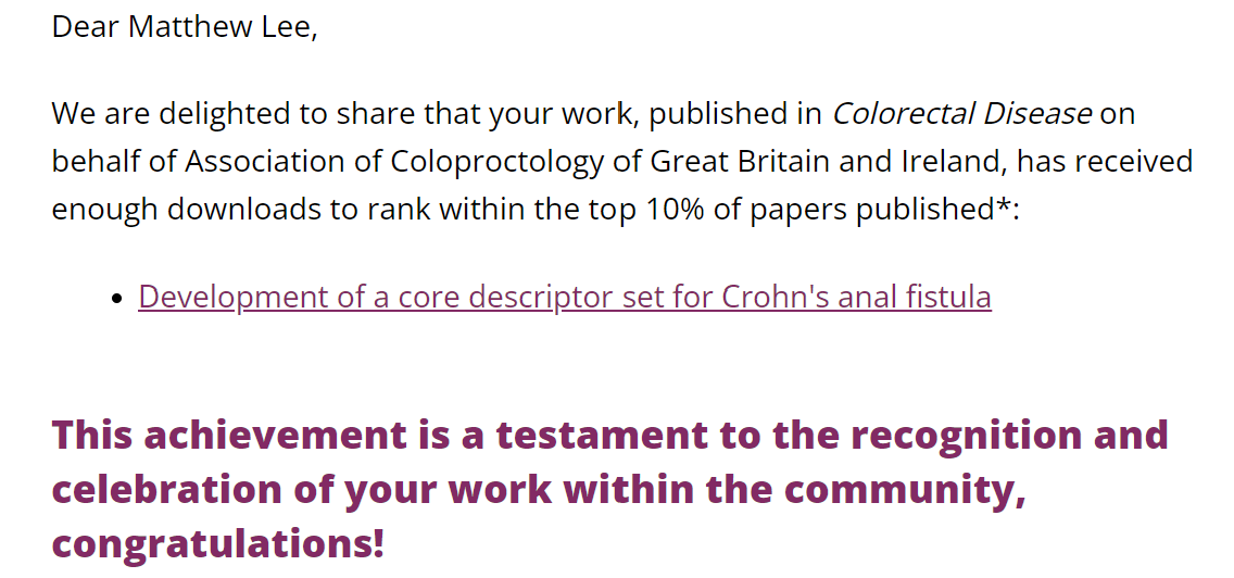 wannabehawkeye's tweet image. Good day so far:

Nice email from @ColorectalDis 
Great messages from @josiewalshaw1 about her @eurohernias presentations
More #PRODIGI chat with @Profgljones 

And now to head to London for #ACC2024 for @ACPGBI and some #pilonidal chat

#SoMe4Surgery #surgicalresearch
