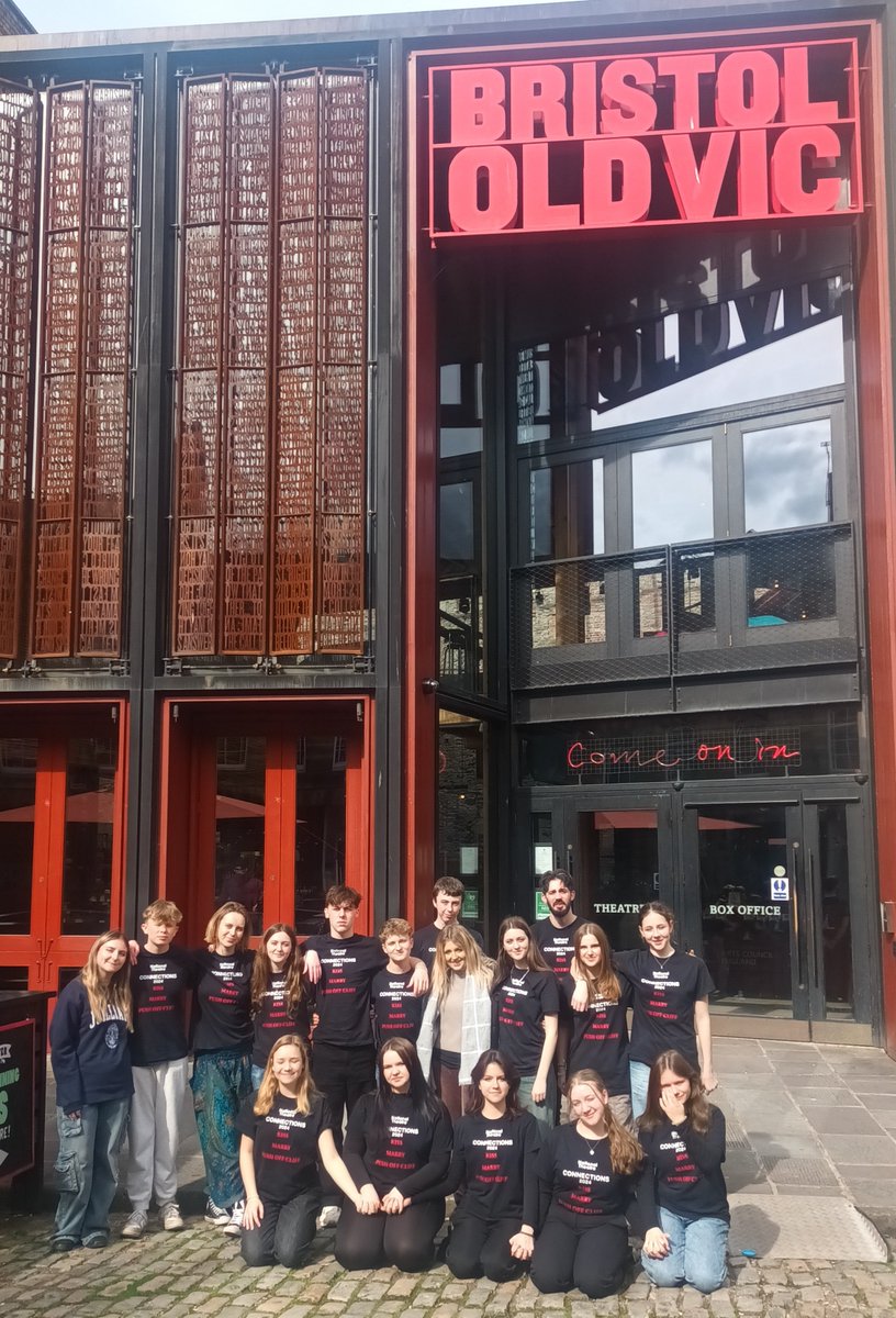 Holyrood have arrived at Bristol Old Vic! So proud of this fantastic bunch of talented students! #teamholyrood