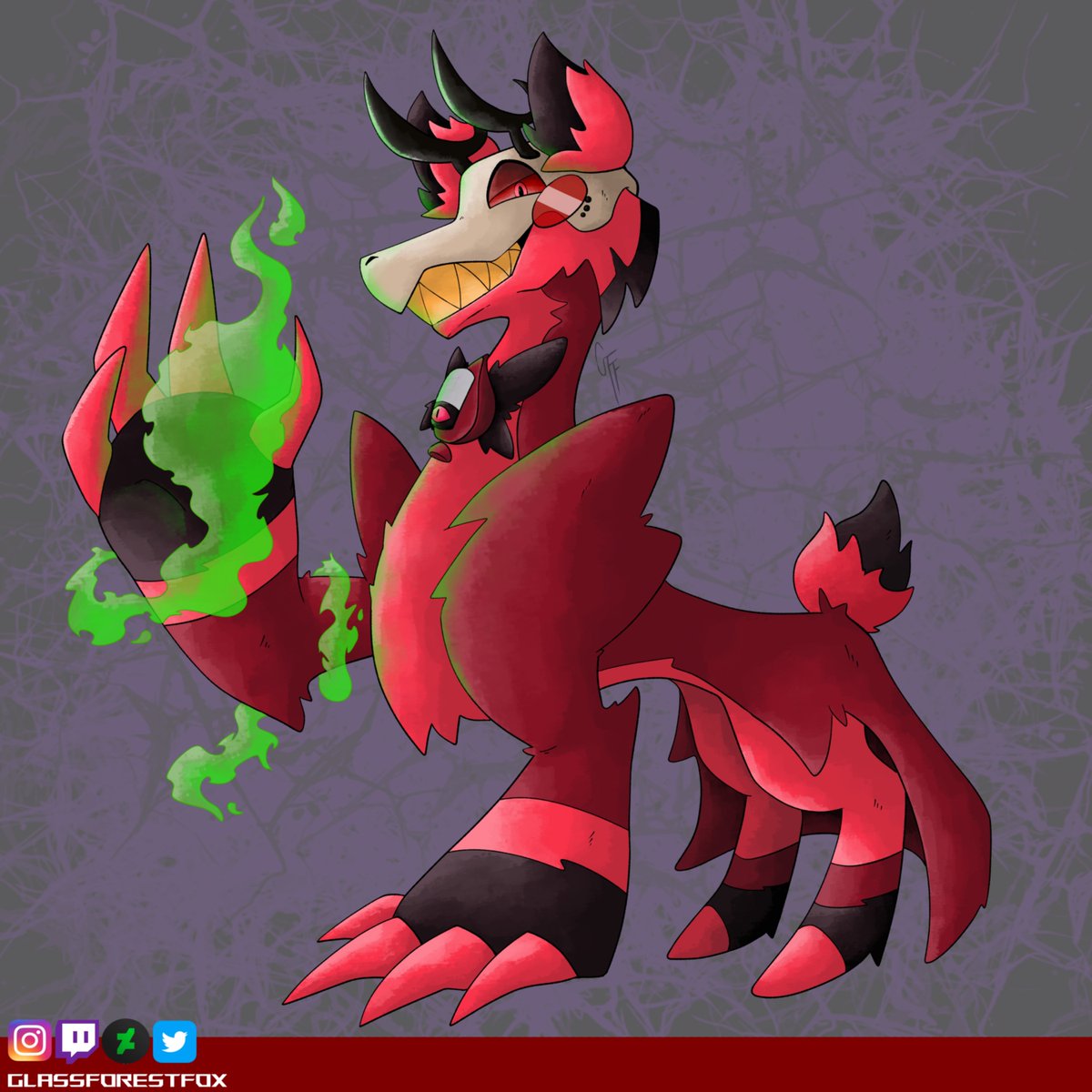 scrawlingfox's tweet photo. attempted to do an Alastor inspired fakemon design

#hazbinhotel #fakemon #alastor https://t.co/0clZOlWsxr