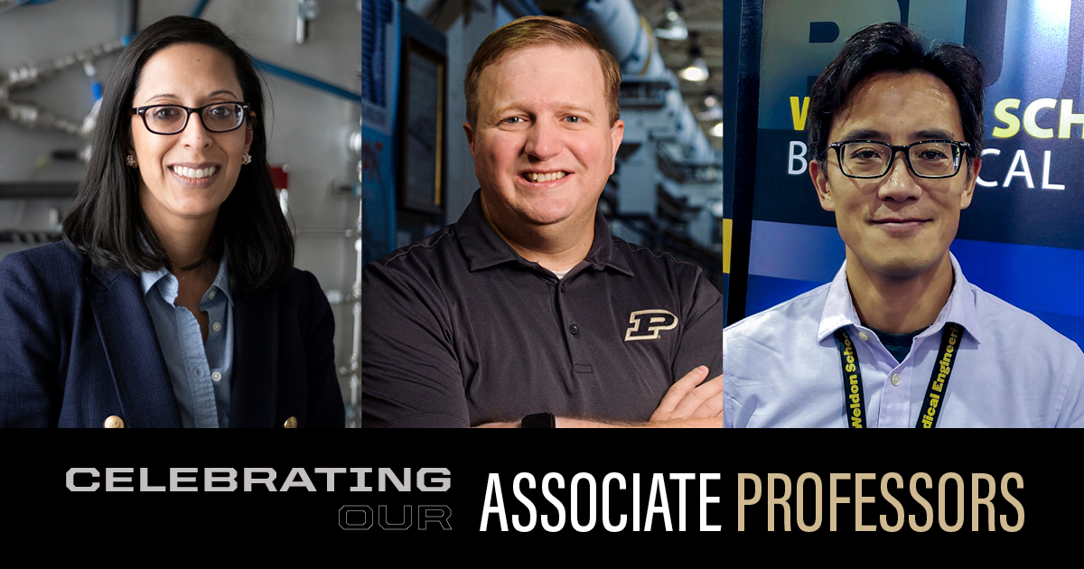 One week from today, @PurdueAeroAstro's Joe Jewell, @PurdueBME's Yunjie Tong and @PurdueME's Neera Jain will give short talks and field questions as part of #PurdueEngineering's 'Celebrating our Associate Professors' series. Register to attend: bit.ly/coap24