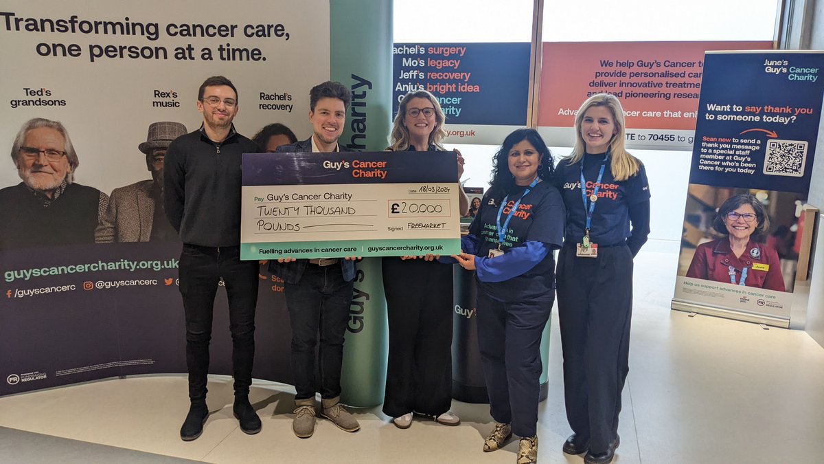 wearefreemarket's tweet photo. 💜 Yesterday, the Freemarket team proudly handed over a cheque for £20,000 to @GuysCancerC 💜
This incredible achievement marked the end of our #FMGoTheDistance charity challenge, where we collectively covered an astounding 107,000km! 🚴♂️🏃♀️
A heartfelt THANK YOU to everyone who laced up their shoes, hit the pavement, and pedalled along with us. Together, we've made a tangible difference in the fight against cancer, and we couldn't have done it without you. 🙌