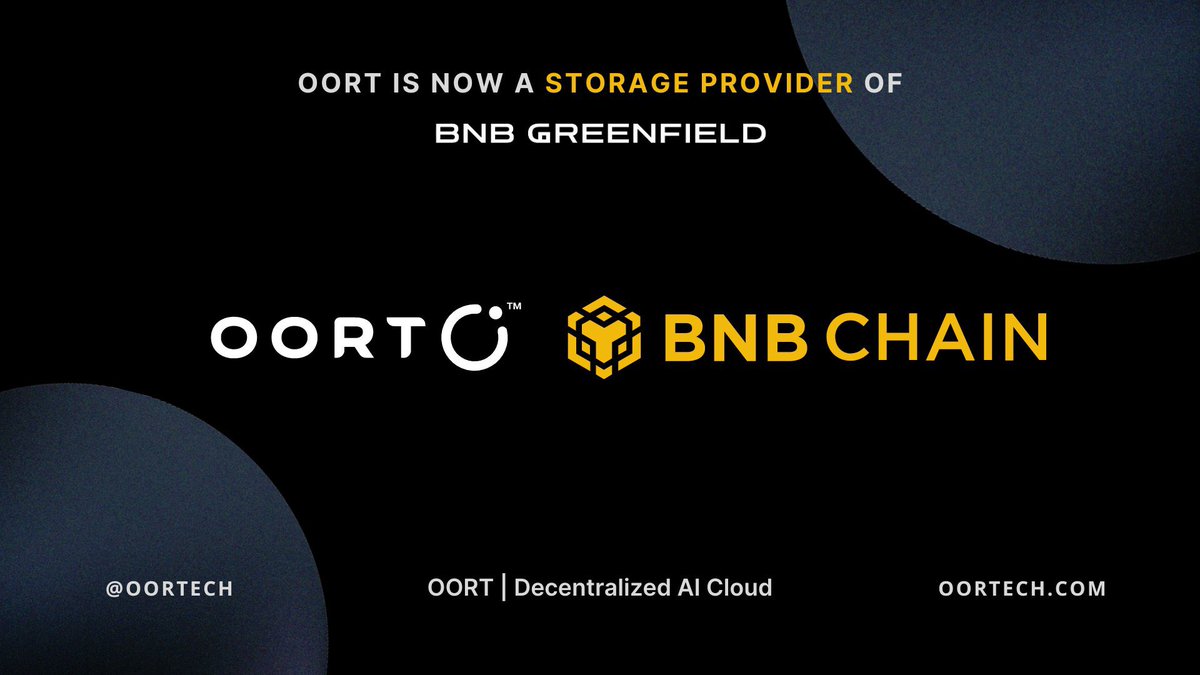 📣 OORT est désormais un fournisseur de stockage (SP) officiel pour BNB Greenfield, améliorant ainsi les capacités de stockage de données de l'écosystème @BNBCHAIN. #OORTxBNBGreenfield #BNBGreenfield #OORT