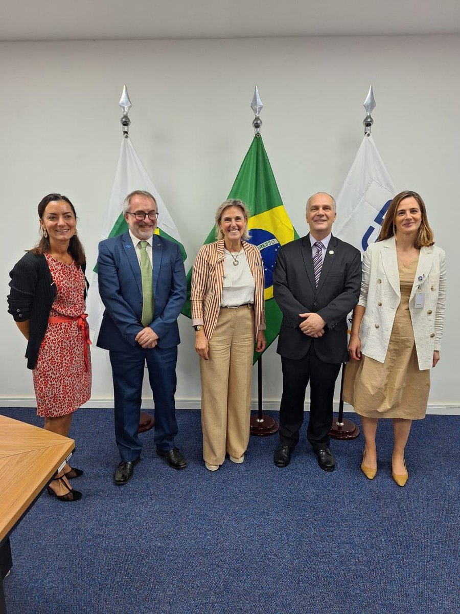 This week I am in Brazil 🇧🇷 for a series of meetings and visits with <a href="/inpe_mcti/">INPE</a> and <a href="/espacial_aeb/">Agência Espacial Brasileira (AEB)</a>.

Yesterday I signed a protocol of Intent with INPE that focuses on #EarthObservation Science, Missions Development &amp; Missions Validation and Policies.