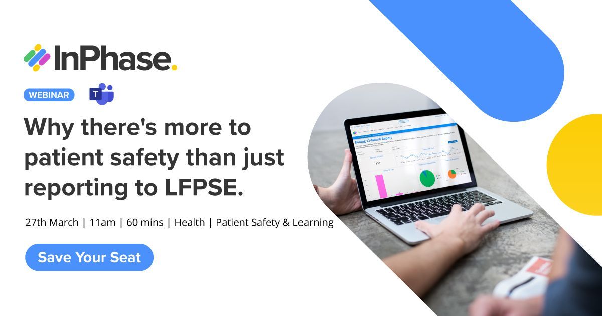 On 28th March at 10.30am, join us and special guests  to hear about their experience migrating from Ulysses and how they are able to make better, faster decisions to improve patient safety. 

Register here: buff.ly/3VjFy0r 

#patientsafety #LFPSE #incidentreporting