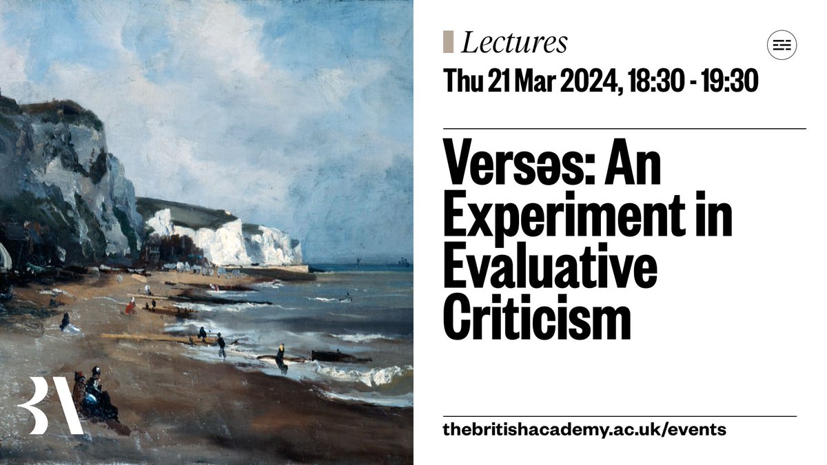 🥊🥊 This Thursday @uniofeastanglia, join us for a free @BritishAcademy_ lecture with Dr Erica McAlpine who will explore whether a literary critic can empirically, ethically or logically declare one poem to be better than another. 🎟️ bit.ly/3TptrMF