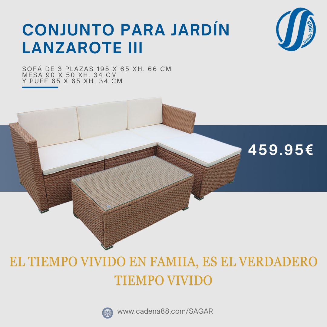 ¡Feliz día del padre!
Regálale los mejores momentos compartidos con vuestras personas favoritas con los #mueblesdeexteriores de SAGAR.
Tienes el catálogo aquí: 👇🏽👇🏽
drive.google.com/.../1jcpoO3CSj…...
Puedes pedirlos en cadena88.com/SAGAR
*Portes gratis en pedidos de más de 59€