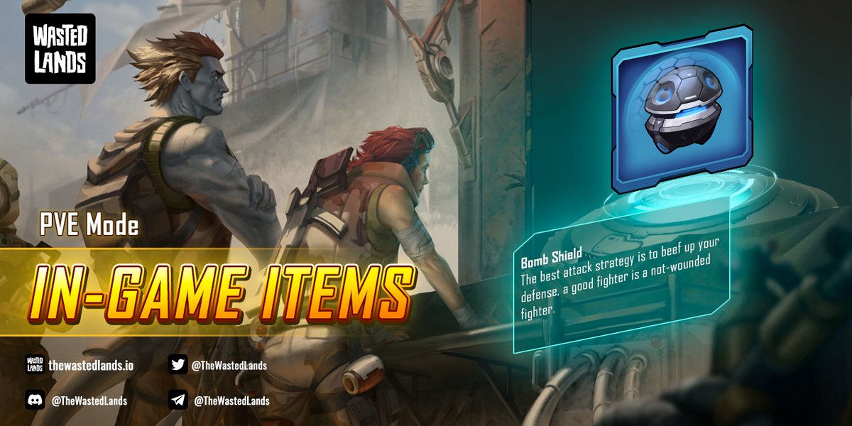 💥 BOMB SHIELD
The best attack strategy is to beef up your defense, a good fighter is a not-wounded fighter. Most people learned it the hard way by forgetting to bring Shield into the battlefield  

Join #PvE mode &amp; get yourself some items now

#WAL #metaverse #WAS #gamefi #TWL