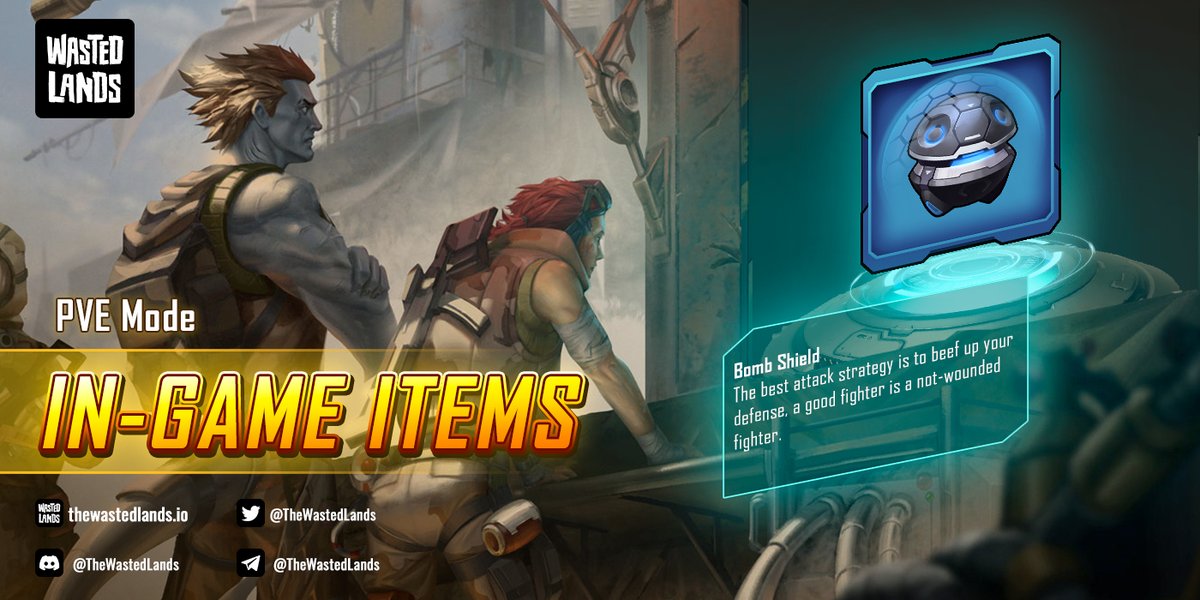 💥 BOMB SHIELD The best attack strategy is to beef up your defense, a good fighter is a not-wounded fighter. Most people learned it the hard way by forgetting to bring Shield into the battlefield Join #PvE mode & get yourself some items now #WAL #metaverse #WAS #gamefi #TWL