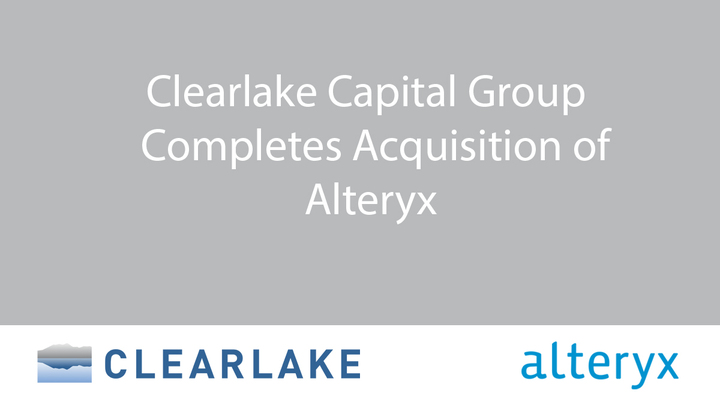 Clearlake Capital Group and @insightpartners Complete Acquisition of @alteryx #PrivateEquity #Investment #Acquisition #Technology #ArtificialIntelligence #CloudAnalytics clearlake.com/clearlake-capi…