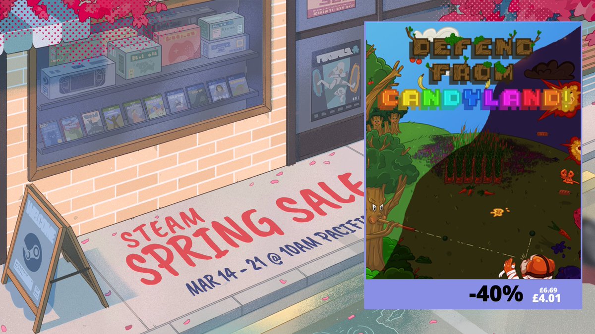 MIPixelStudios's tweet photo. ๐จ Don't miss out on the sweetest deal of the season! ๐ญ Defend from Candyland! is now 40% off in the Steam Spring Sale! Protect Eden from the sour invasion in this addictive tower defense game! Grab your copy now! ๐ฎ๐ #DefendFromCandyland #SteamSale #IndieGame https://t.co/A4ohnmRpLl