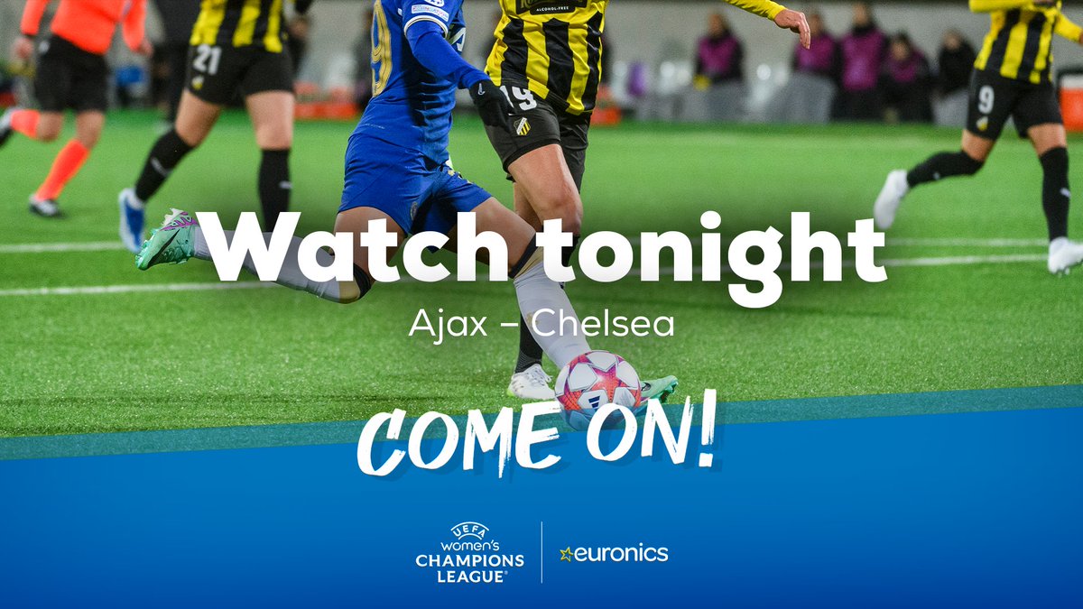 It's game day! Watch Ajax v Chelsea live from the Johan Cruijff ArenA. Kick off 5.45pm. COME ON! #EveryonesInvited #TheHomeofElectricals