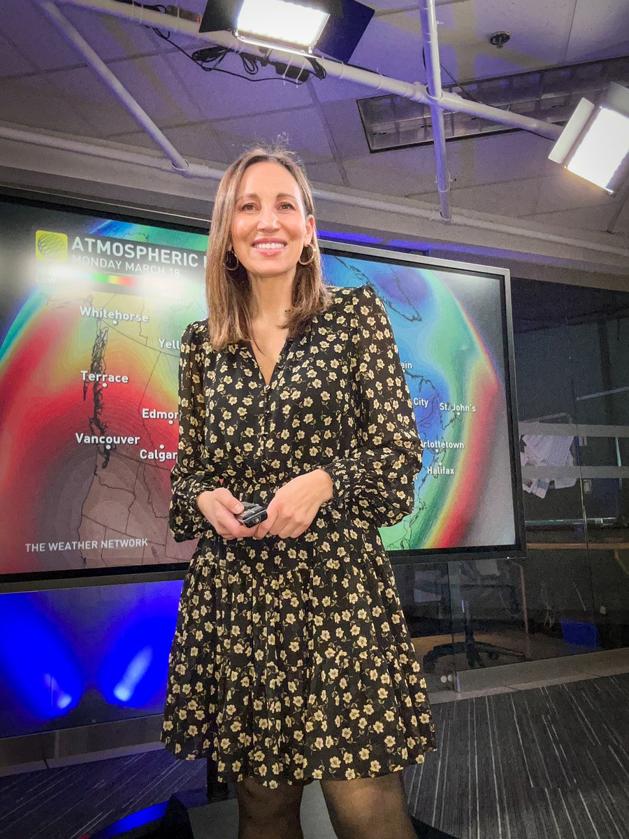 Lots of questions about my dress I wore in TV yesterday. It’s from @evernewca & it’s a few years old. And yes, I am still in fleece tights, because - it’s spring in Canada! Tights - amzn.to/3PnKZru