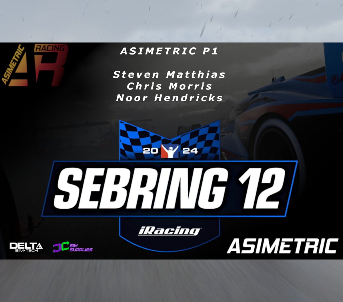 AsimetricRacing's tweet image. Armed with a formidable lineup of drivers across multiple teams, Asimetric Racing stands ready to embrace the weather challenges. Presenting A-Simetric, Asimetric P1, Asimetric Delta and 
Asimetric Starter Pack. See you on track this weekend!
Full Article:
asimetricracing.com/news/asimetric…