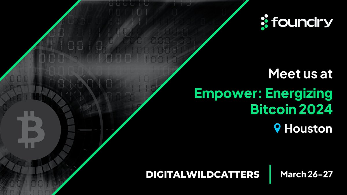 Exciting stuff happening at Empower: Energizing Bitcoin next week, and the Foundry team will be there sharing information about our suite of mining services including FoundryX for fleet refreshment, Foundry Logistics for shipping and warehousing solutions, and Foundry Deploy for…