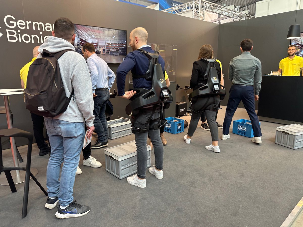 Visit us at #LogiMAT2024 in Stuttgart, Hall 7, Booth 7B31 to explore and try our #Apogee e-#exoskeletons! 🤖 Thrilled by the early crowd & eager to show how we're enhancing #workplacesafety and efficiency in logistics. Let's shape a safer future together!