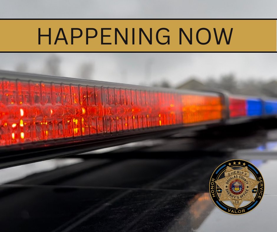 Happening Now: There is a large police presence in the area. #DCSO and @CRPoliceCO are searching the property of Waverton Ranch, north of Meadows subdivision and west of Hwy 85, looking for two suspects who ran from a stolen vehicle. The vehicle was also related to two business…