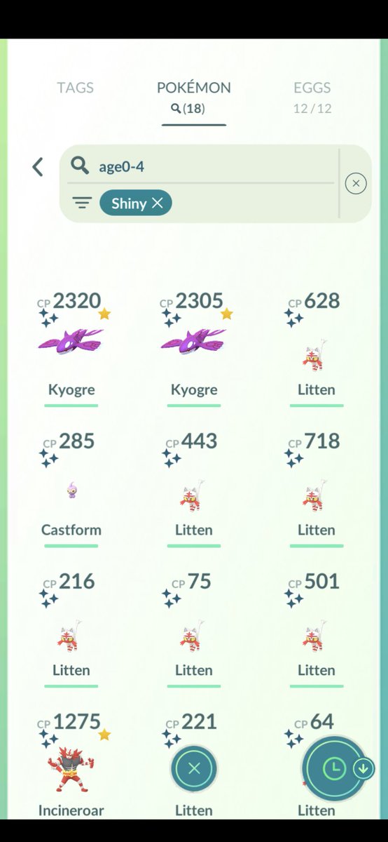 Maldog1995's tweet photo. @IncensedPodcast Had great success with litten com day with 15 shinies plus a castform. Awesome success with raid day since we around 30 people raiding in person and got 2 shiny whales https://t.co/EksFiMYiw7
