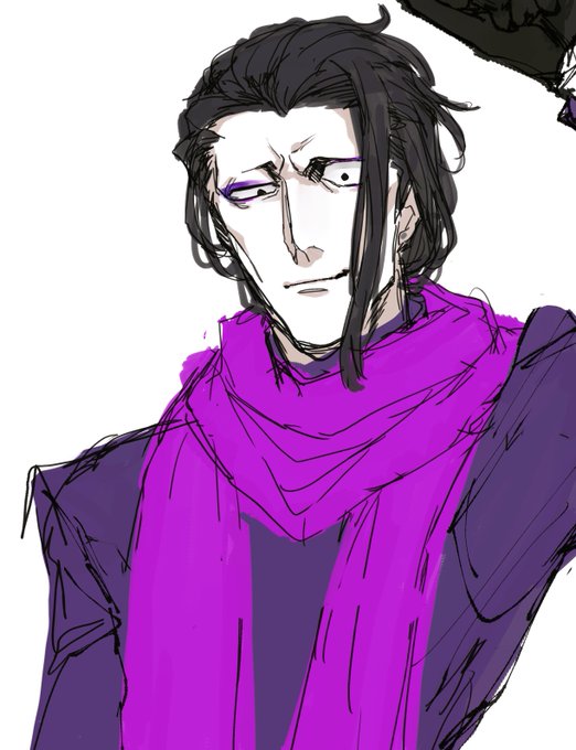 「male focus purple scarf」 illustration images(Latest)