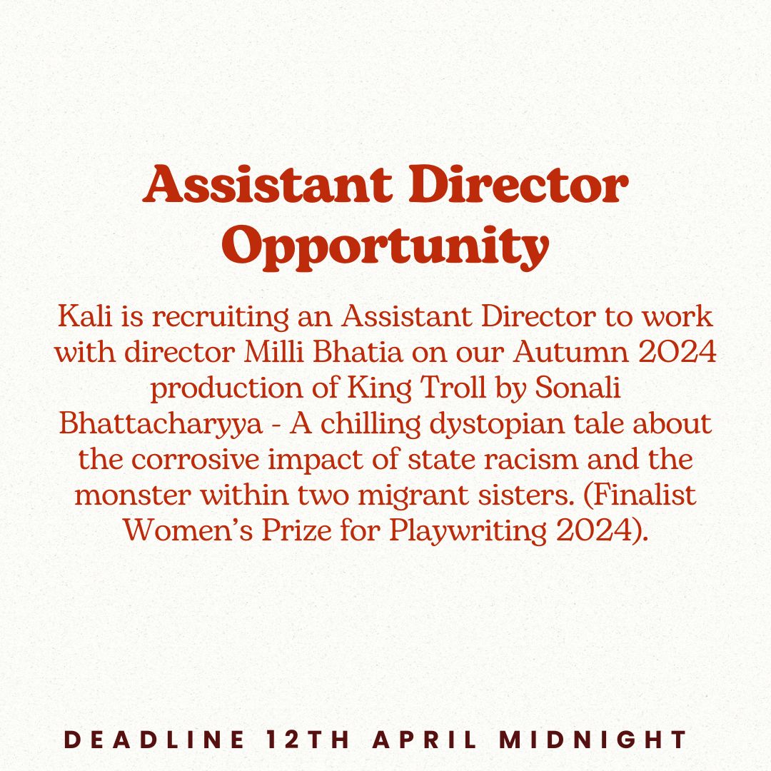 Assistant Director Opportunity! 
More info: kalitheatre.co.uk/assistant-dire…