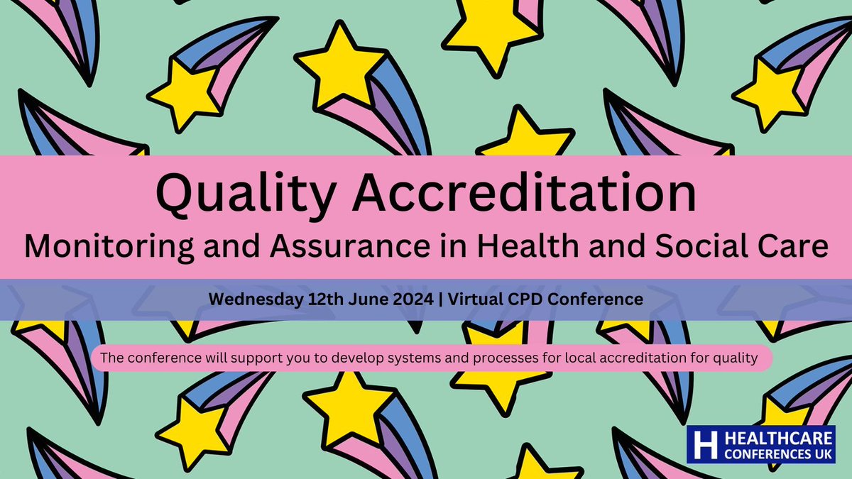 This conference focuses on quality accreditation, monitoring and assurance #QualityAccreditation ow.ly/obxR50QMvs8 @emmachallans @carolynccet @genome_digital @CarleyGibbens @NhsEsso @nhs_quality @healthfdn