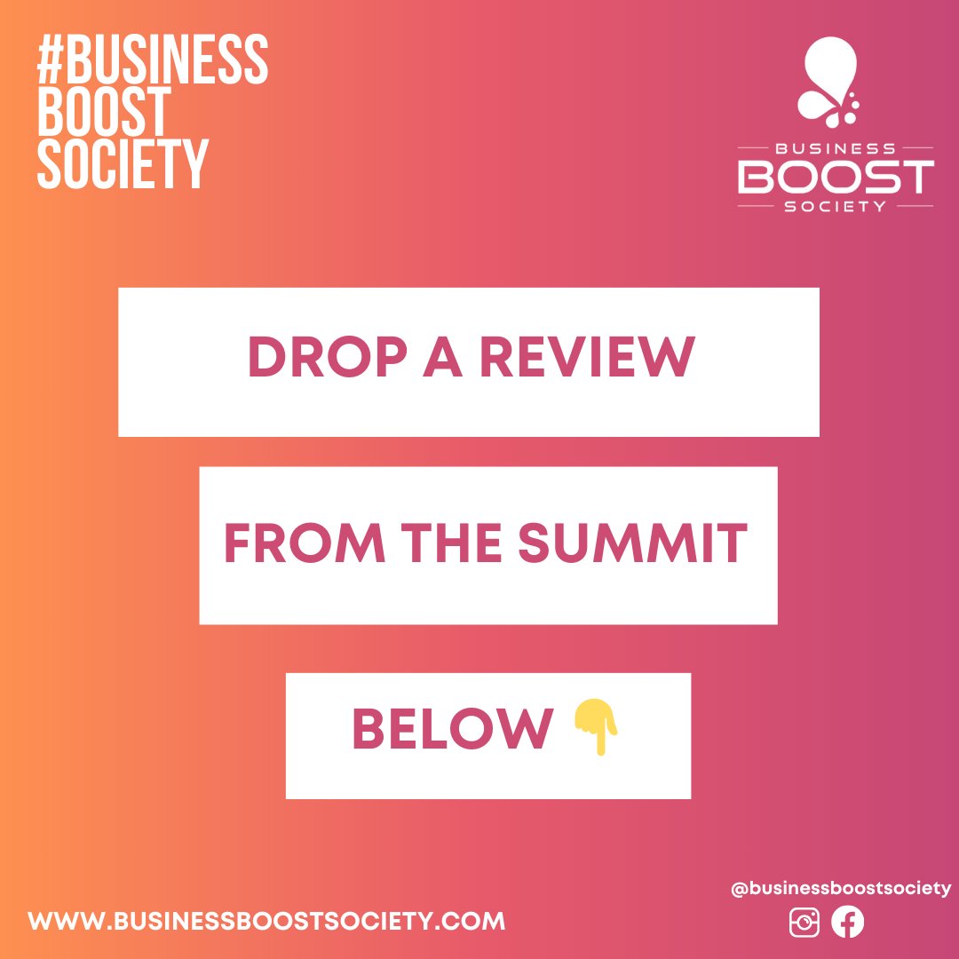 Almost a week later, I'm still receiving so many messages and DMs from the Summit! If you attended, leave your review in the comments!

#businessboostsociety #booststrategygroup #growandscale #jackieptaylor