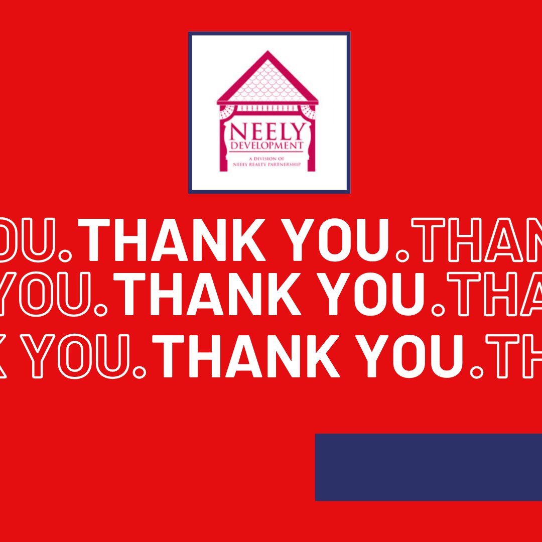 We couldn't have done it without YOU! Thank you so much for your support Neely Development. ♥️ 💙 🏈