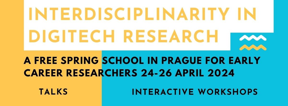 📢 All early career researchers interested in #Digitech can still register for @eu_timed Spring School on Interdisciplinarity ▪️ April 24-26, 2024 ▪️ Kampus Hybernská, Prague ▪️ Sign up and details: bit.ly/48ZFuGf @EUCHANSE @FLU_AV_CR