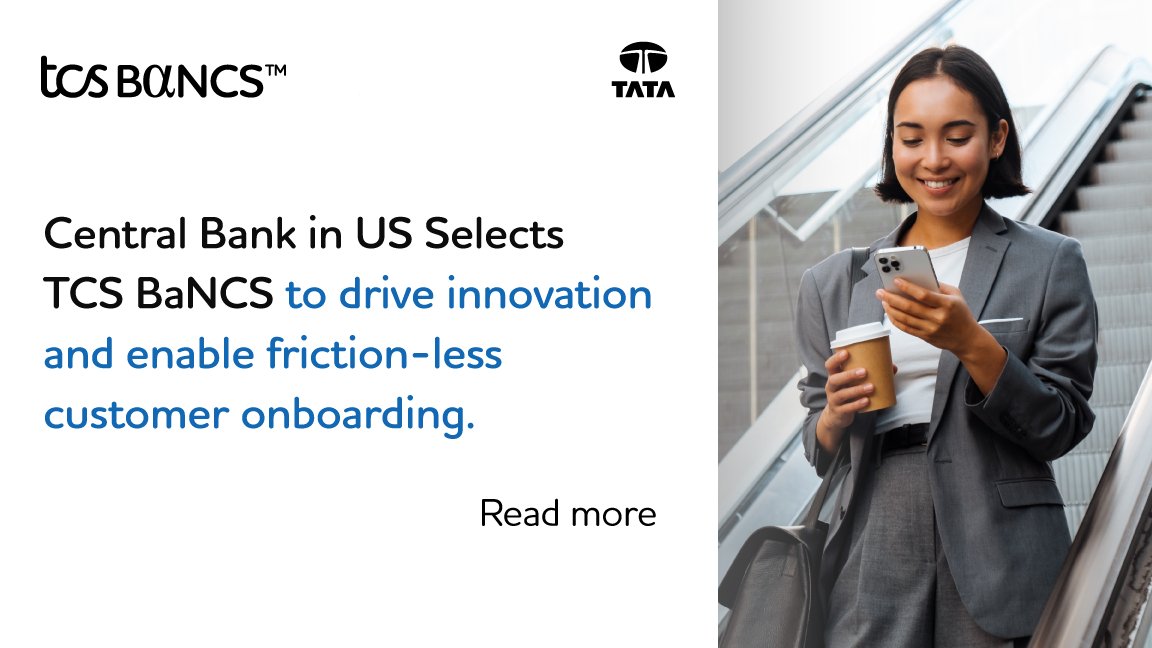 Central Bank, a leading Midwest regional bank taps into TCS BaNCS™ to update its core technology infrastructure to improve productivity through real-time insights into customer relationships. lnkd.in/gs59MGhz #bankinginnovation #CustomerExperience #NorthAmerica