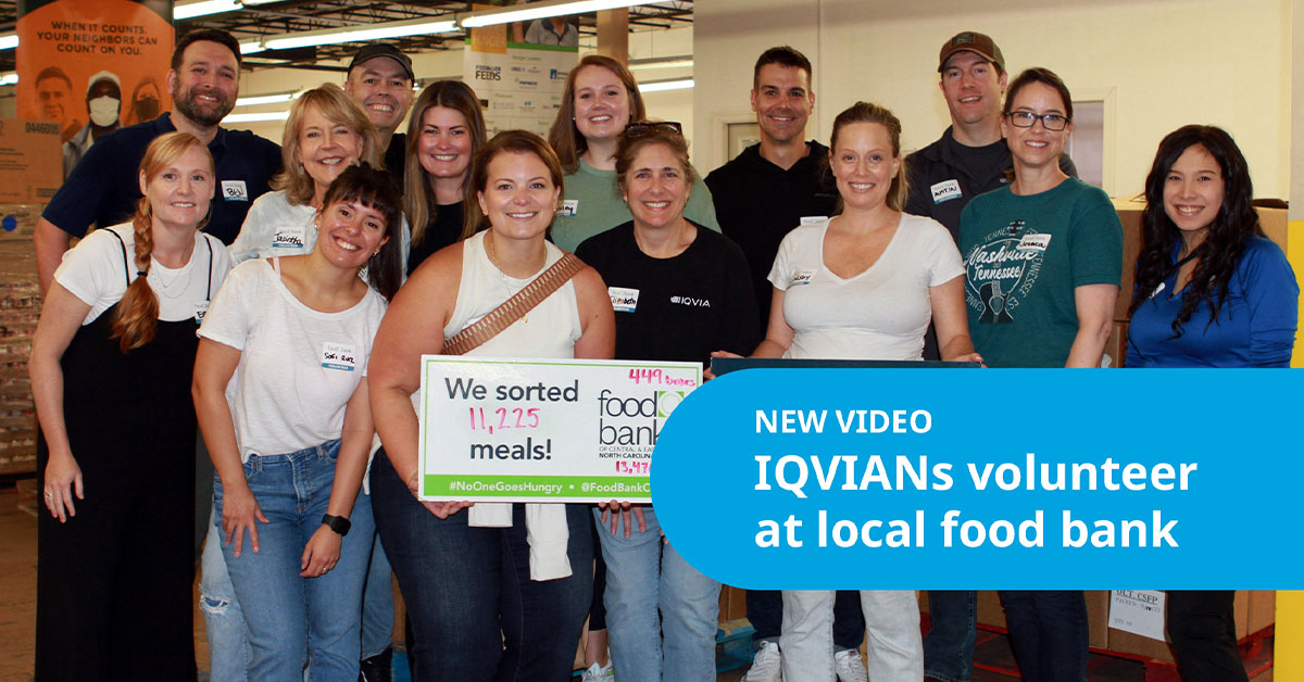 To support IQVIANs' passion for giving back, we have #IQVIADay. Get an inside look into how these colleagues used their paid volunteer day at a local food bank, supporting community members in need 📺 bit.ly/3votRuE #WeAreIQVIA