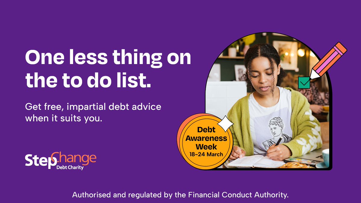 We’re proud to be supporting #DebtAwarenessWeek. This year, the focus is on breaking down the barriers to debt advice and encouraging those who are struggling to reach out. Get free online advice through @StepChange tinyurl.com/bddu8fz2