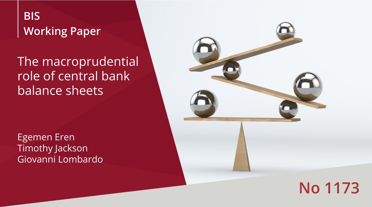 A central bank’s expanded balance sheet can play a macroprudential role, thus enhancing the effectiveness of #MonetaryPolicy #CentralBanks bis.org/publ/work1173.…