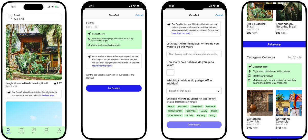 ManoolaTakeTwo's tweet image. Alright, here is my attempt at manifesting! I'd really like to find a product design role designing for a b2b travel business that is using or considering using AI.

Here's a fun little travel AI prototype I made.

Full case study here: manuela.design/ai-feature-tra…