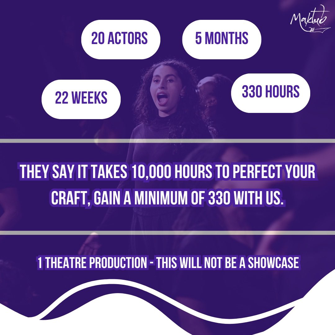 MaktubTheatre's tweet photo. To apply for Maktub Arts Theatre Company, please see link in bio. 

Please send us your Name, Headshot/Photo and an Actors CV/Spotlight/Mandy/Backstage link etc.

#ItsMoreThanActing
#JoinThe10% https://t.co/ykuvlcdFd0