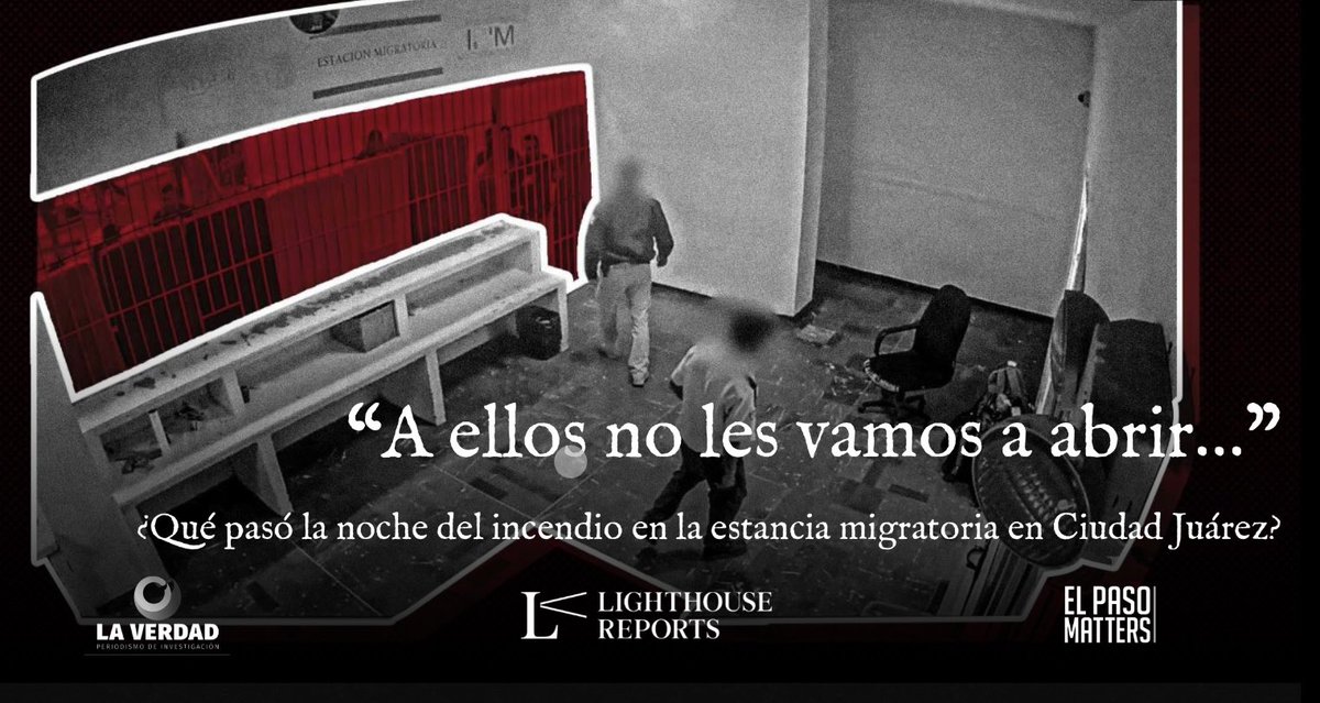 🔸#Investigación | “No… a ellos no les vamos a abrir, ya les dije a los güeyes” 📲 bit.ly/3Poc9OT Se escucha decir a una agente de migración mientras sus compañeros buscan extintores y se movilizan para desalojar a las mujeres #migrantes encerradas en otra celda…