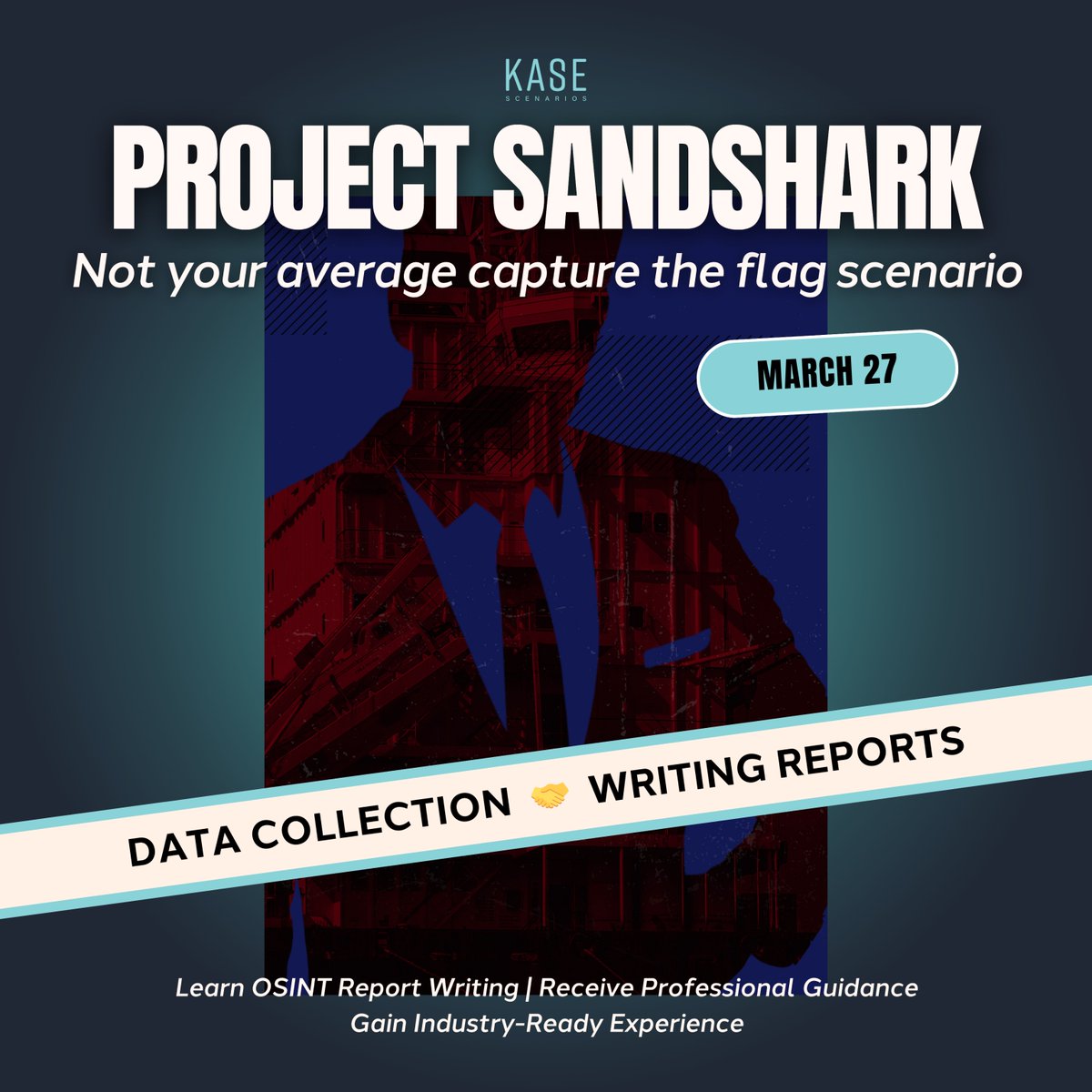 Project Sandshark is not your average capture the flag (CTF)... 

In our report-style scenario, you’ll gather data AND report findings (a vital skill for #OSINT work) 💯

Best part? It launches in 8 days! Want updates? ow.ly/2MFQ50QWizk #ProjectSandshark #OSINTReport