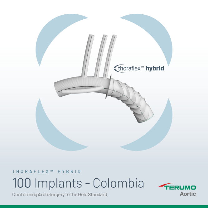 We have reached the 100th implant of our Thoraflex™ Hybrid FET device in Colombia! Thank you to all the clinicians we have partnered with to achieve this milestone. #BroadestRangeofSolutions #CommittedtoAorticCare #ConformingArchSurgerytotheGoldStandard