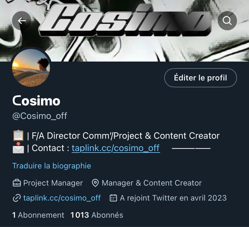 Cosimo_off's tweet image. [ #𝐗 ]

- Nouvel Objectif Atteint 🏆

• 𝟏𝟎𝟎𝟎 𝐅𝐨𝐥𝐥𝐨𝐰𝐞𝐫𝐬 𝐌𝐞𝐫𝐜𝐢 !
• 𝐆𝐫𝐨𝐬𝐬𝐞 𝐀𝐧𝐧𝐨𝐧𝐜𝐞 𝐒𝐨𝐨𝐧... ⏰ 

——

• 𝙏𝙧𝙞 𝘼𝙗𝙤𝙣𝙣𝙚𝙢𝙚𝙣𝙩𝙨 𝙀𝙛𝙛𝙚𝙘𝙩𝙪é 
• 𝙅𝙚 𝙛𝙤𝙡𝙡𝙤𝙬 𝙩𝙤𝙪𝙨 𝙡𝙚𝙨 𝙛𝙖𝙫 𝙙𝙚 𝙘𝙚 𝙥𝙤𝙨𝙩 ↘️

——

#RT x #FAV x #V