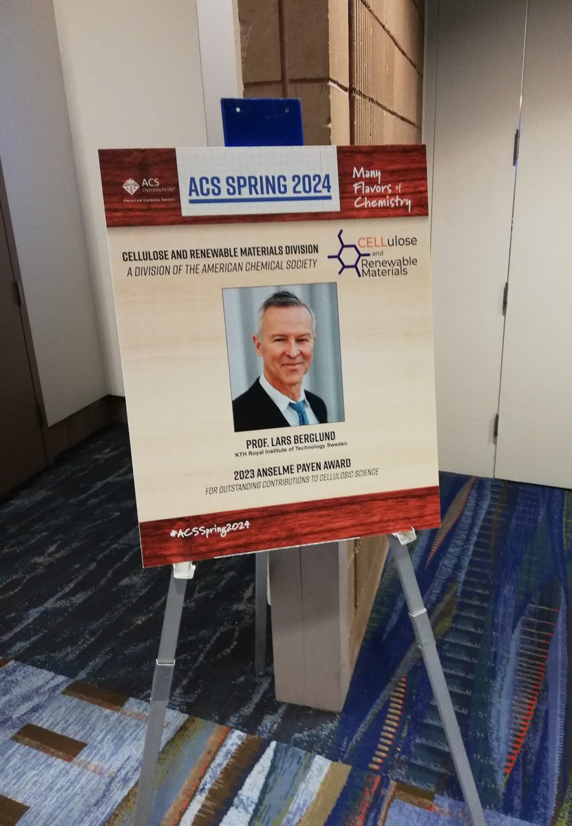 Paavo Penttilä (@paavopenttila) on Twitter photo 3rd day of #ACSSpring2024 starting. In the Cellulose and Renewable Materials Division, we celebrate the achievements of Prof. Lars Berglund <a href="/KTHuniversity/">KTH Royal Institute of Technology</a> with a 2.5-day seminar and a banquet tonight. And BTW, I will be presenting at 8am tomorrow morning. 😁 3rd day of #ACSSpring2024 starting. In the Cellulose and Renewable Materials Division, we celebrate the achievements of Prof. Lars Berglund <a href="/KTHuniversity/">KTH Royal Institute of Technology</a> with a 2.5-day seminar and a banquet tonight. And BTW, I will be presenting at 8am tomorrow morning. 😁