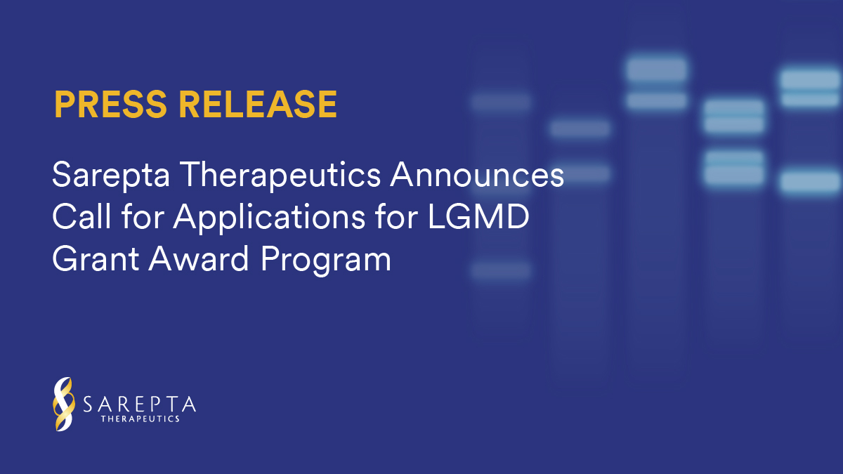 Today, we announced the opening of the 2024 Sarepta LGMD Grant Award Program. Open to non-governmental and patient advocacy organizations from across the globe, it aims to help shorten the LGMD diagnostic journey. Read our news release to learn more: bit.ly/3PsPCQK
