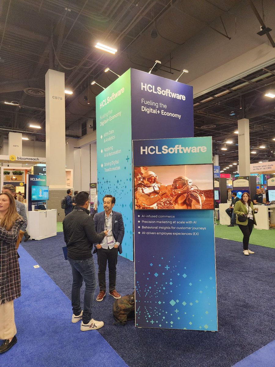 HCLSoftware's tweet photo. Here we are at #Shoptalk! 🛍️ 🌐

So many good talks happening about the #AI and data-driven future of commerce. Still have time to meet? Swing by booth 1130, and let's explore innovative solutions together!
Learn more: https://t.co/pvceb9sDhw
#EcommerceInnovation https://t.co/tqcYMHNAzA