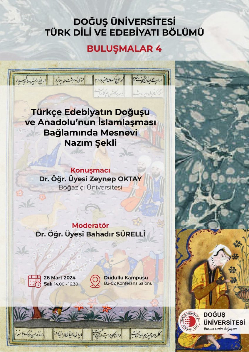 26 Mart Salı günü okulumuzda Boğaziçi Üniversitesi'nden Zeynep Oktay'ı dinleyeceğiz. Geçen sene Zoom üzerinden sürdürdüğümüz Buluşmalar dizimizi artık yüz yüze gerçekleştireceğiz. Salı günü buluşmak üzere... @_zeynepoktay_