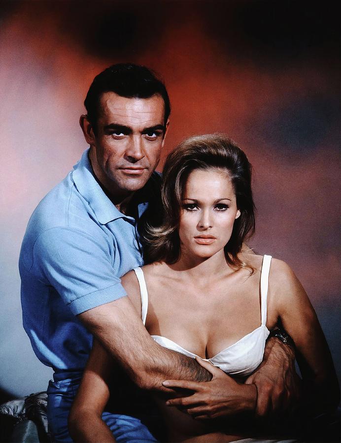 #UrsulaAndress #BOTD, seen here in a publicity still for the #JamesBond film 'DR NO' (1962) with co-star #SeanConnery