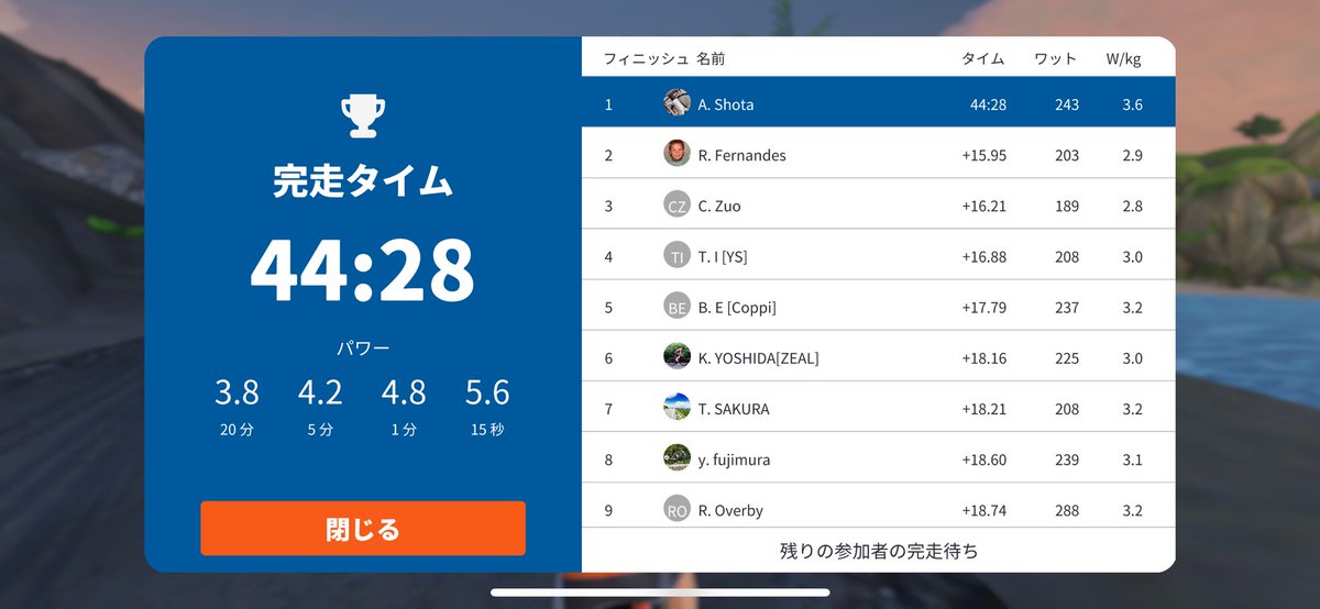 Japanstitch's tweet photo. 毎週の楽しみとなったVRレース！！
カテゴリーは低いですが、福島復興サイクルロードレースシリーズVRで、県外や海外の方々が参加するレースで、福島県勢としてカテゴリー1位取れたのは嬉しいです(*^^*)
楽しい機会をありがとうございましたm(_ _)m✨️
 #福島復興サイクルロードレースシリーズ https://t.co/wjVqFJwfOm