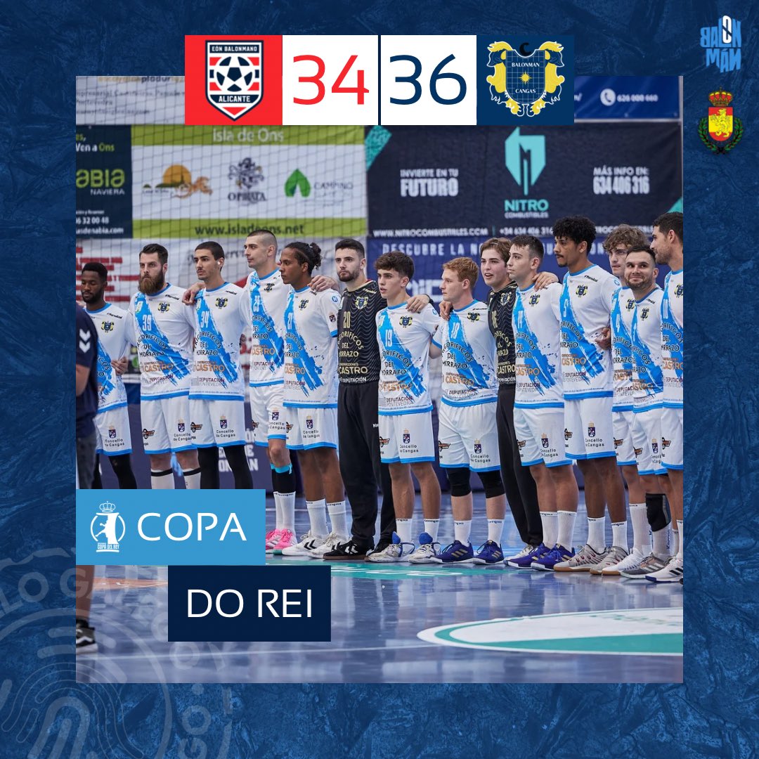VAIA PARTIDO‼️

O Frigoríficos do Morrazo Balonmán Cangas faise coa vitoria, e o pase á terceira rolda da Copa do Rei, ante un Eon Horneo Alicante moi intenso e metido en partido; que remontou os 6 tantos polos que perdía no descanso. 

O partido durou máis alá do tempo