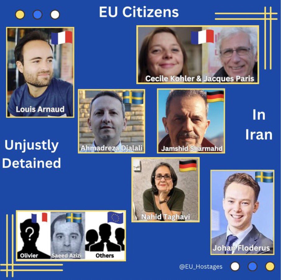 The #IranianRegime has unjustly held many #EU citizens over the yrs. While some were thankfully released, many remain arbitrarily & inhumanely detained.
When will #EU govts & @Europarl_EN unite to end #Iran’s #HostageDiplomacy & put in place a deterrence policy against such acts?