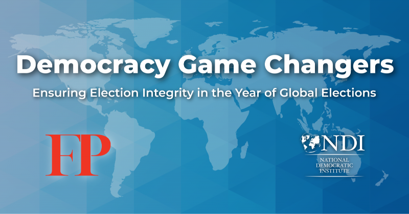 NDI's tweet photo. 🗳️#YearOfElections: @NDI/@ForeignPolicy's recent #DefendingDemocracy event celebrated the work of the individuals and organizations committed to more inclusive, transparent &amp; accountable  elections, which are a critical component of successful democracies.
https://t.co/LiIIxu7Vns